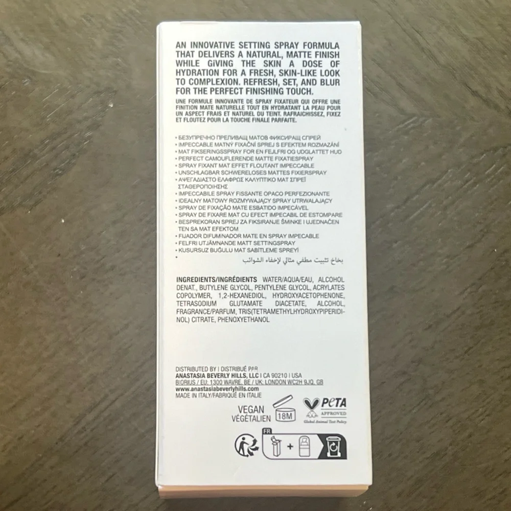 Anastasia Beverly Hills Impeccable 24HR Blurring Matte Setting Spray